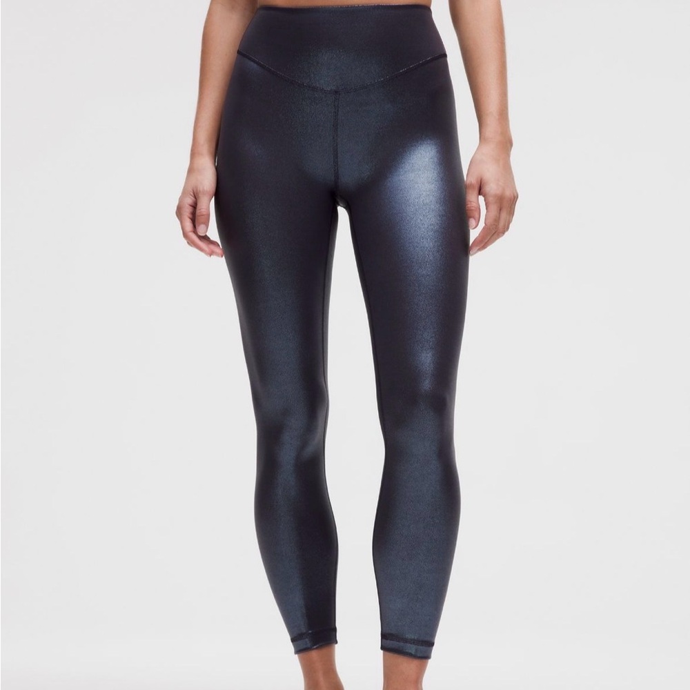 Lululemon Wunder Under SmoothCover Tight 25” Foil Size 6 VCUC